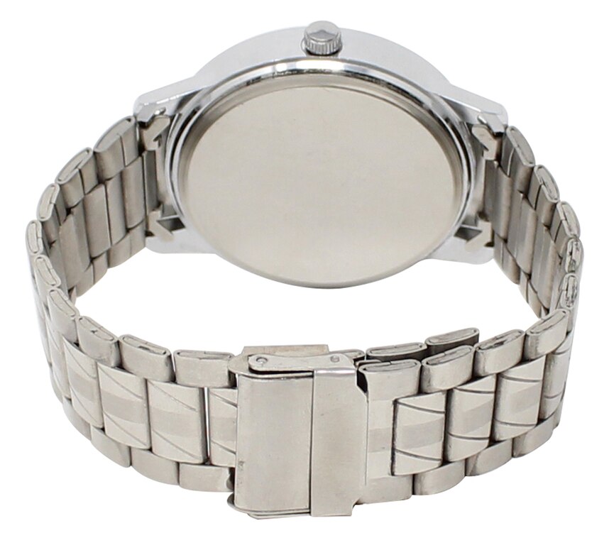 LOREM Watches For Mens Stylish Day And Date Indicator Silver Dial Stainless Steel Belt Official Look